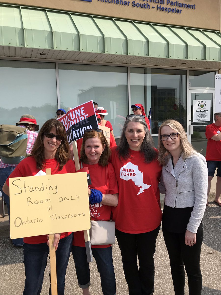 PSSPD24's tweet photo. Thank you @AmyFeePC for coming out to talk to education workers today. #ossft #NoCutsToEducation #d24 https://t.co/706svTwTmE
