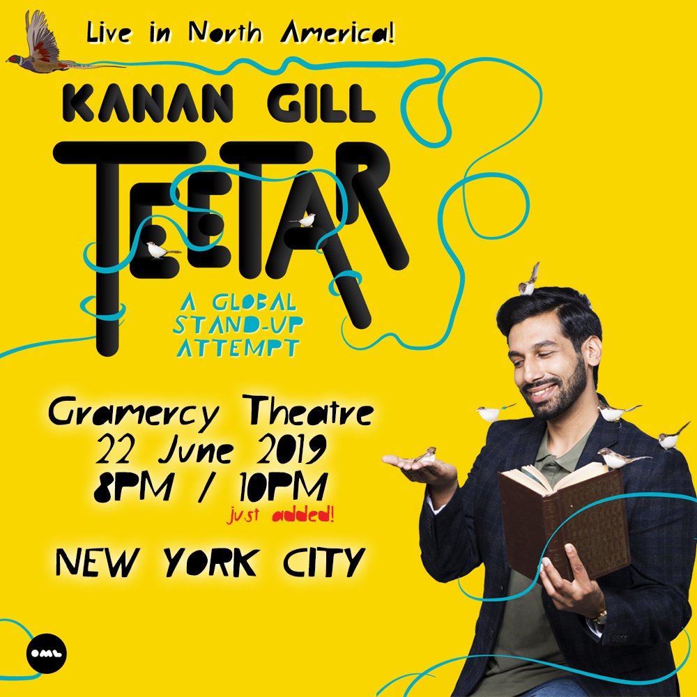 Due to high demand, a second @KananGill - Teetar show [late] has been added on Saturday, June 22nd! There are only a few tickets left for the early show, so get moving and grab tickets now: cncrt.ly/yvA