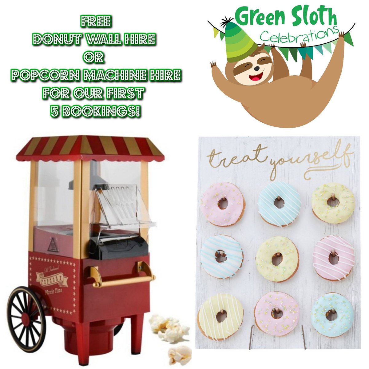 GreenslothCB's tweet photo. 🍩🍿🍩🍿🍩🍿
SPECIAL OFFER 
🍿🍩🍿🍩🍿🍩

#greenslothcelebrations #sleepoverparty #sleepoverparties #childrensparties #donutwall #popcorn #kingsbridge #salcombe #totnes #modbury #dartmouth #southhams #devon https://t.co/Dj2p65BeQD