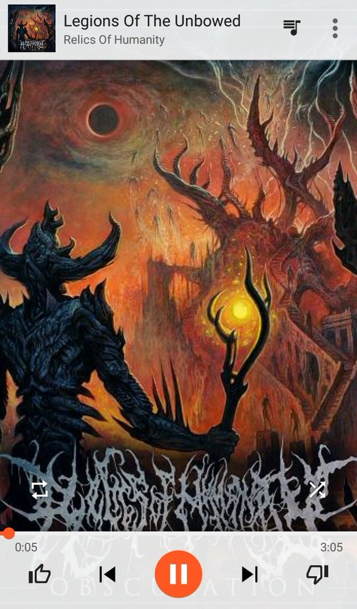 rickdude411s's tweet image. #jammin&apos; to RELICS OF HUMANITY - Legions Of The Unbowed 🎶 #Obscuration EP #RelicsOfHumanity #NowPlaying #DeathMetal