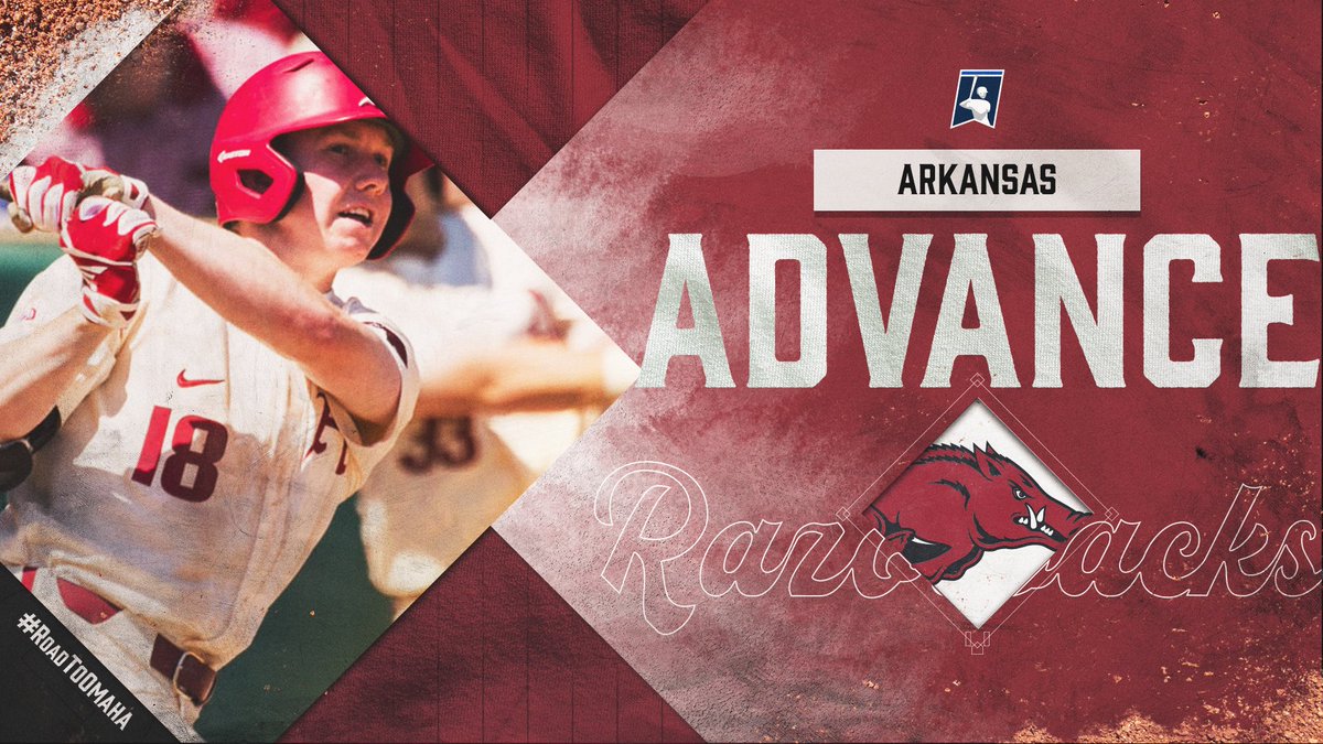 NCAABaseball's tweet image. The Razorbacks are victorious over CCSU! 

#RoadToOmaha | @RazorbackBSB
