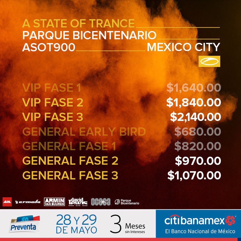 ASOT_FEST_MEX's tweet image. Se están agotando los boletos de la Fase 2 General para #ASOT900MEX #ASOT #ASOTMEX #ASOT900 @ocesa_total @Ticketmaster_Me @asot @arminvanbuuren @ArminOnlyMexico 
No dejen pasar la oportunidad.