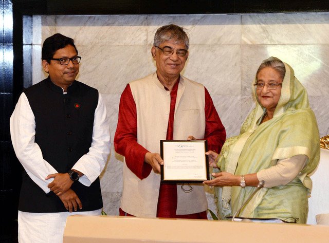 TheOpenGroup's tweet photo. The Open Group Award in Kochi, February 2019. Presented to Prime Minister Sheikh Hasina, by the IT minister and the IT secretary. Bangladesh Computer Council won The President's Award in the category of Architecture enabled Government Transformation. Congratulations Blangladesh https://t.co/rJdkORlhko