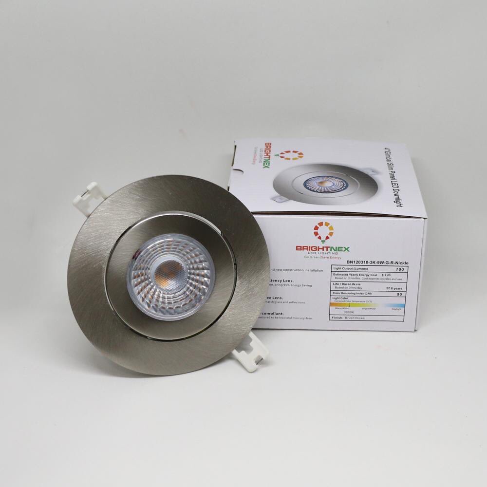 LEDLightingPro's tweet photo. Wholesale price adjustable Slim Panel LED Down Lights, Gimbal, 4", Nickle, Aluminum, Dimmable #LED #LEDLighting #LEDWholesaler #Downlight https://t.co/b404nDx8gN