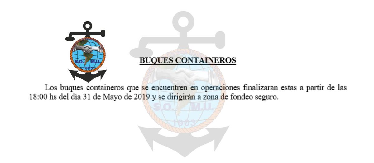 SOMU_arg's tweet photo. @MundoGremial @InfoGremiales @CronicaSindicaL @SonidoGremial @lineasindical @TradeNewsAr @ehubelen @FlorCarbo @ComexOnlineArg @_transport Información importante - Paro en la #FENA
#Remolcadores #Puertos #Containeros https://t.co/7dmnFMux6w