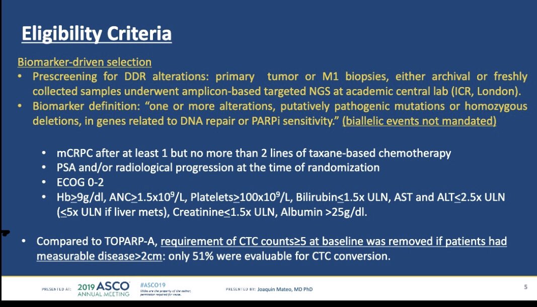 Dr_RaviMadan's tweet photo. .@quimmateo presents #ToparB. Evaluation of olaparib at 2 dose levels in mostly the 3rd line mCRPC #ProstateCancer #asco19 @ASCO (1/3) https://t.co/j85OeJgvWd