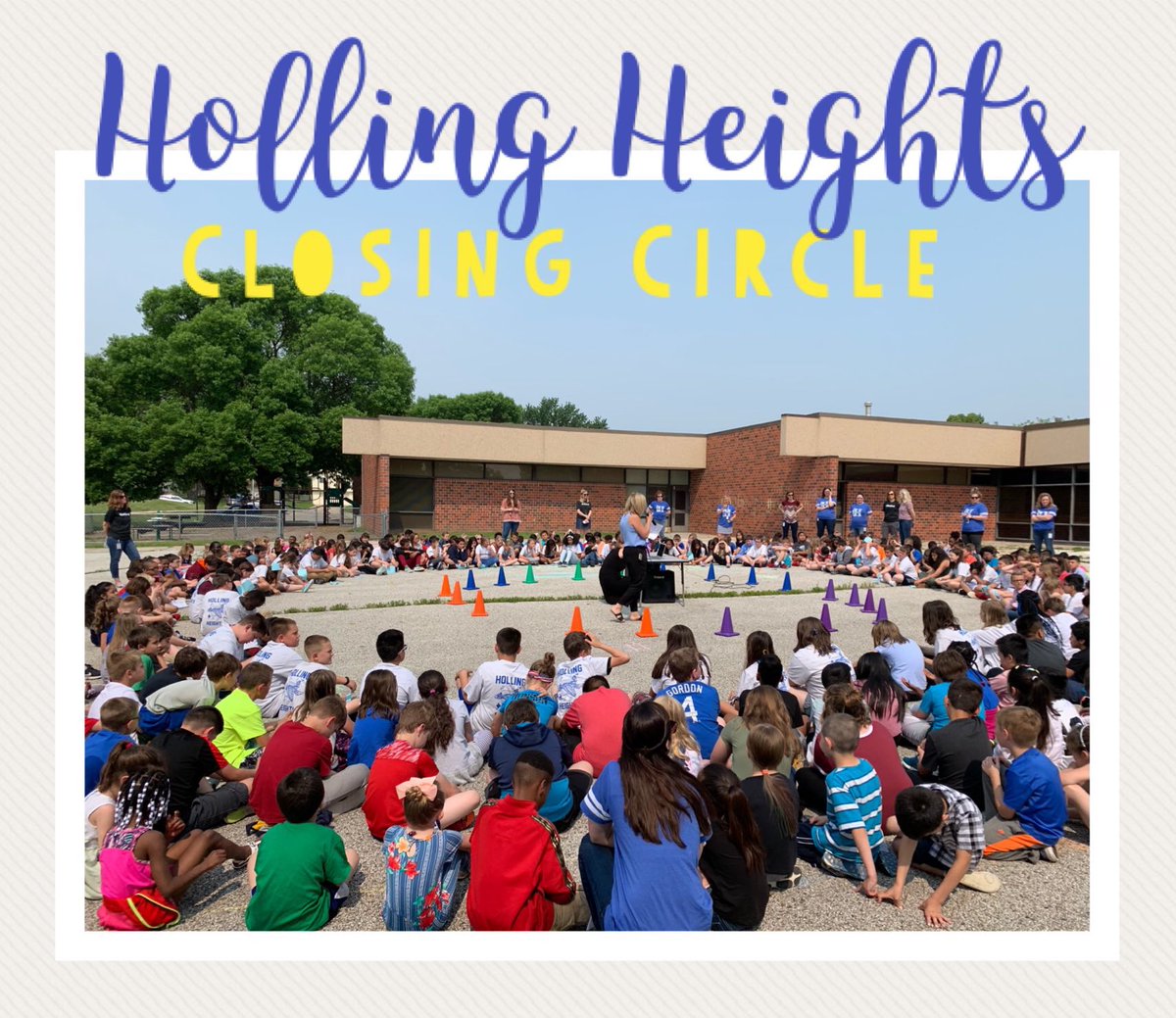 dr_laird_music's tweet photo. We started and ended our year in a whole school circle. We made a plan to share kindness and today celebrated what we’ve accomplished as humans and learners. We are going to miss our 5th graders but we are excited to see them SOAR to success! @hollingheights #proud2bMPS #bekind https://t.co/0O6V92b4tG