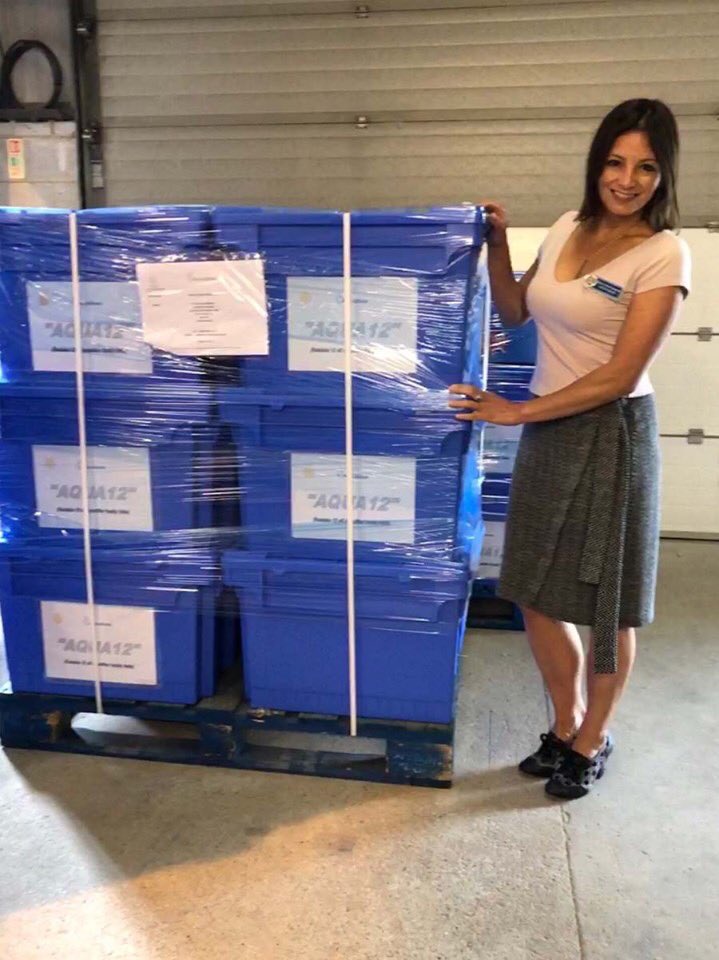 Amazing to visit the Aquabox depot in #Wirksworth to see the volunteers assemble water filters and pack boxes. My piece, Aqua, is used in their video by <a href="/TwinkleTec/">TwinkleTec</a> - pls watch at youtu.be/BCF_usvB41w