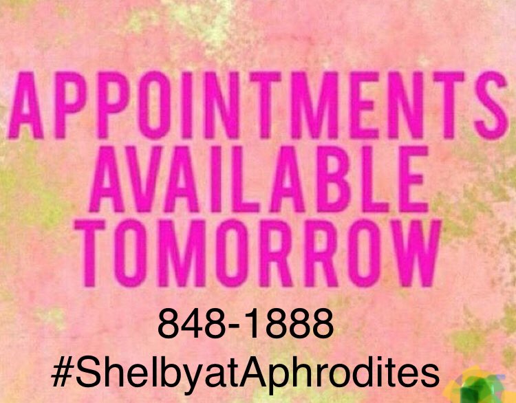 Shelby74Gemini's tweet photo. Appointments available tomorrow, Saturday, June 1 #callme #hairsalon #cancelation #appointmentsavailable #hairstyles #haircolor #haircut #saturdayatwork #weekend https://t.co/dUso7ehPHp