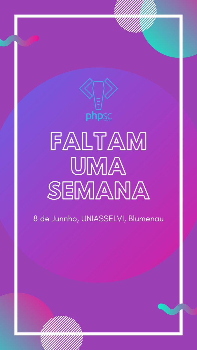 PHP_SC's tweet image. Estamos há uma semana do nosso evento, a PHPSC Conference 2019!
Se ainda não se inscreveu, corre, tem poucos ingressos! #phpsc #phpscConf
conf.phpsc.com.br