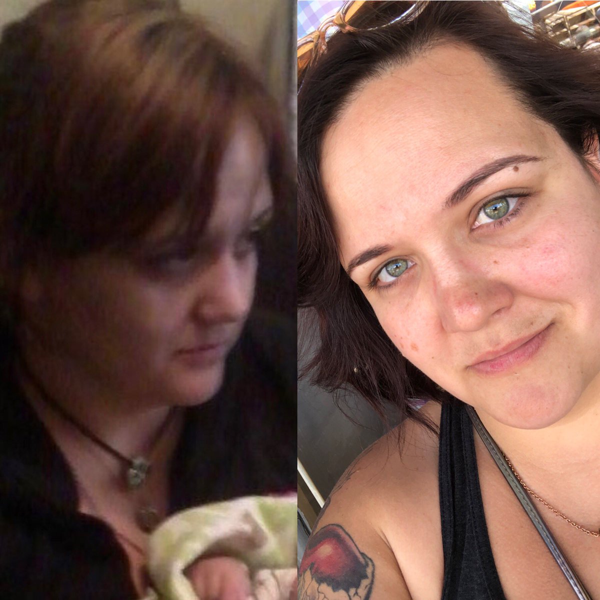 dreamlifejessa's tweet photo. 7 years difference between these two pictures.  7 years since I made a choice to stop using drugs and alcohol.  It’s crazy how much has changed but I’m grateful for my life today. #thelieisdead #wedorecover #livingclean #recoveryworks #Addiction #gratefulheart #loveyourself https://t.co/p51Suxg55u