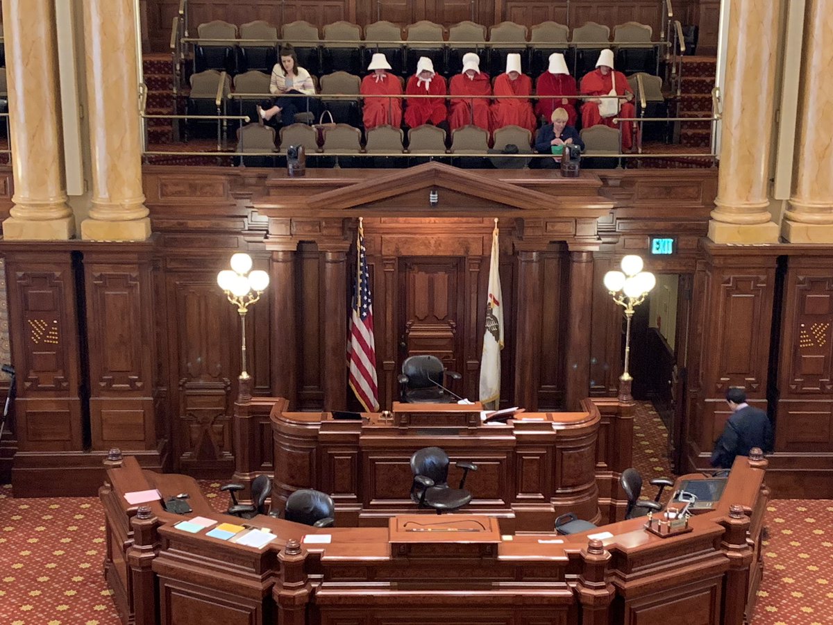 tahmanbradley's tweet photo. The handmaids are back should the Senate call the abortion bill tonight. https://t.co/MUAgXB9O9x