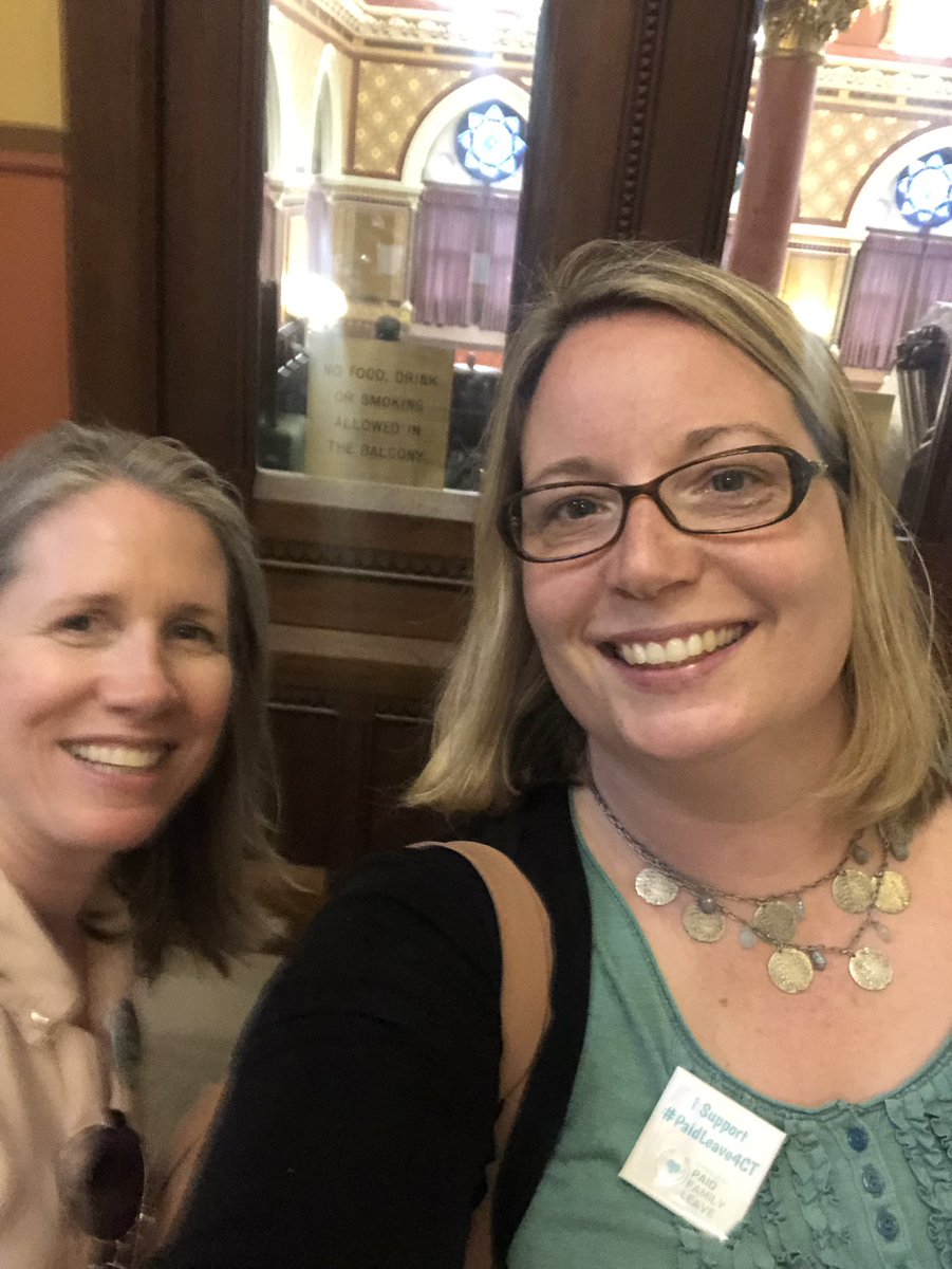 ValerieJHorsley's tweet photo. I’m here with @HilaryInAction to support @Porter4DaPeople while she debates #SB1 to provide @PaidLeaveforCT! #makeCTnext https://t.co/ZO5T9GyuWi