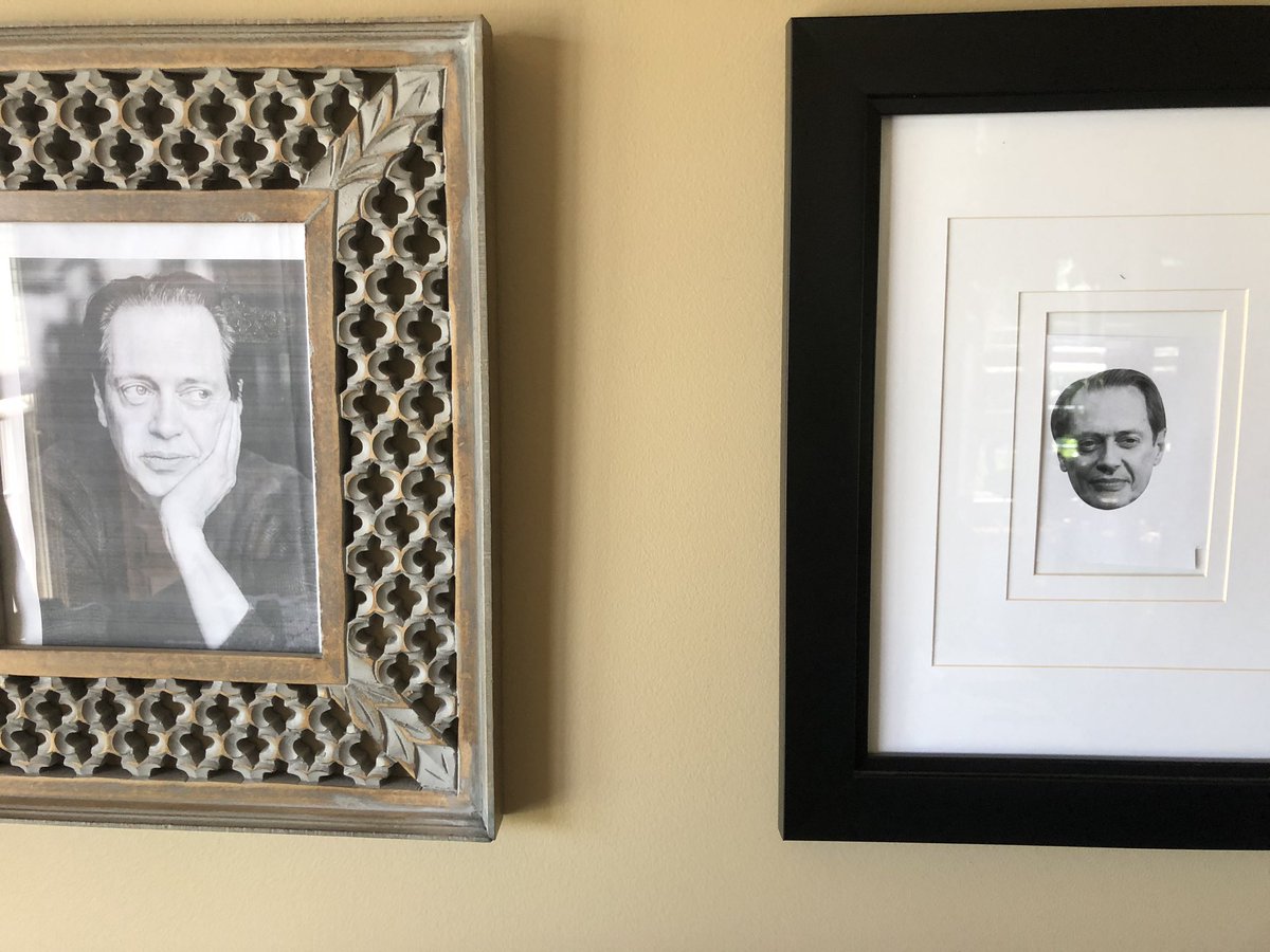 becfraley's tweet photo. Please know that my friends brother was supposed to print family photos but instead printed Steve buscemi photos and no one has noticed for months https://t.co/dnuTCe5KkK