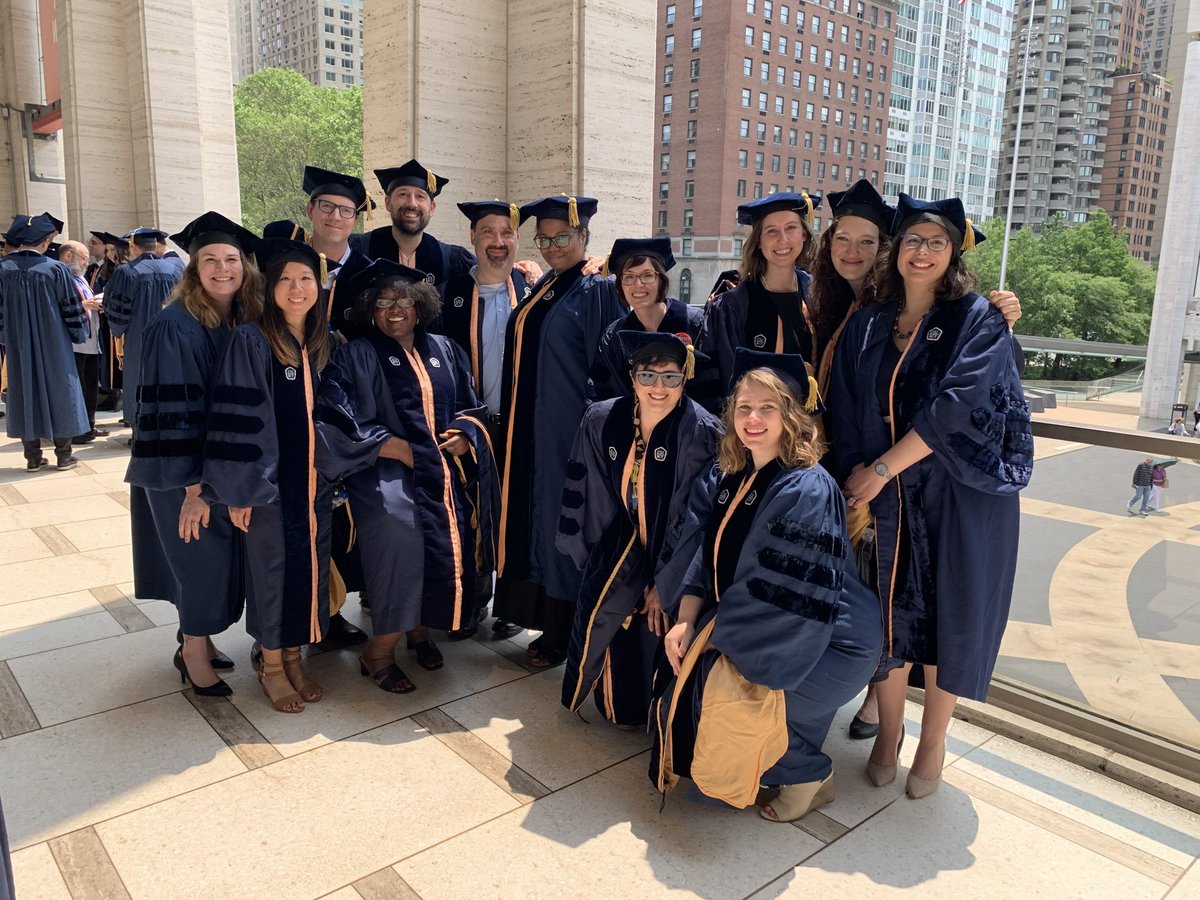 CUNYenglish's tweet photo. Graduation Day! Congrats to all of our new PhDs https://t.co/NEBzhqipJE