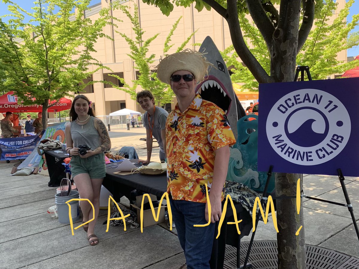 Ocean11 be jammin! Head down to DamJam @ Parker Plaza to our photo booths, ocean game, ocean snacks and find out what Ocean11 is all about! Buy a metal straw too! #ocean11osu #OSUMarineStudies