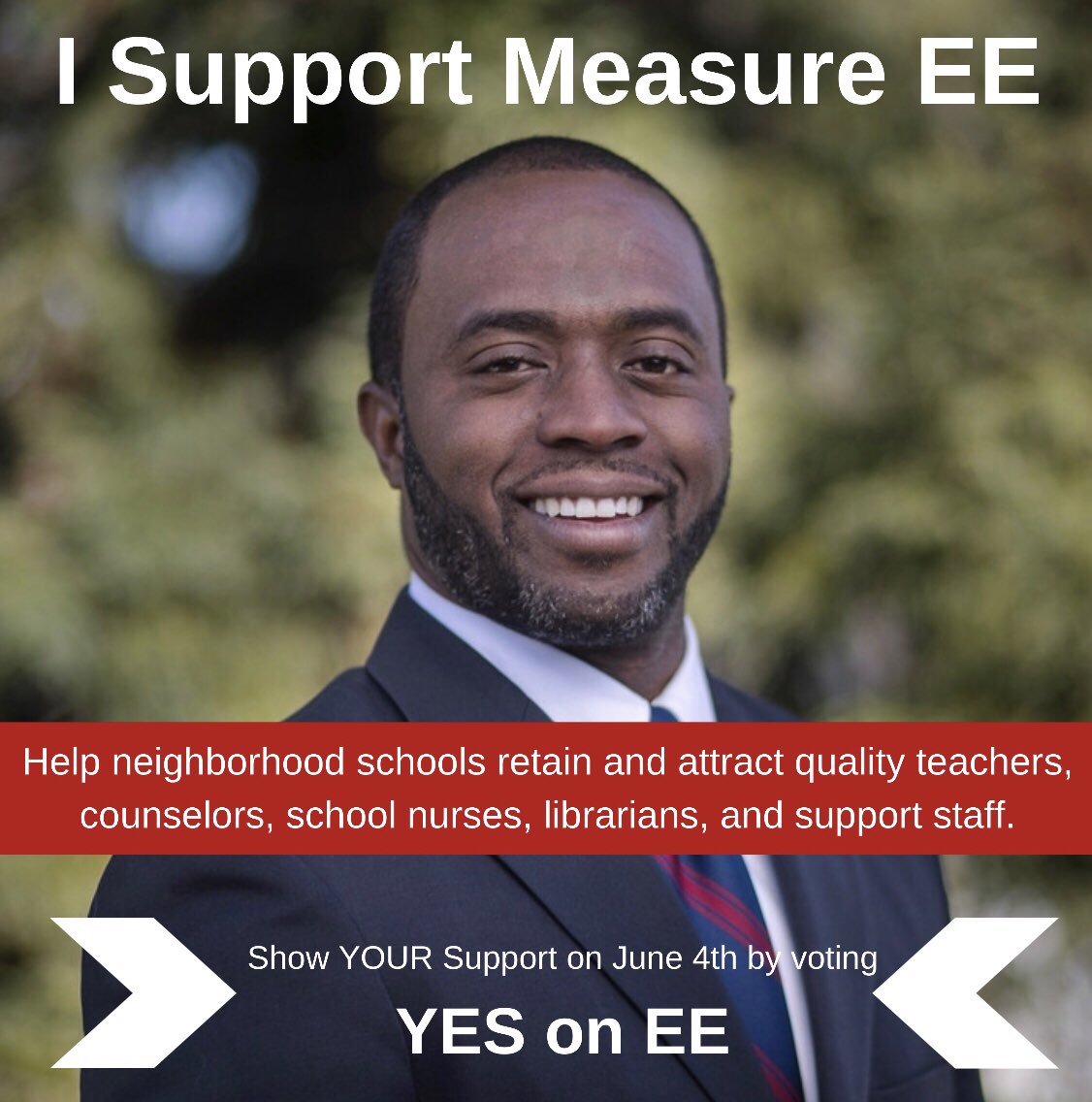 Show your support for Measure EE on Tuesday, June 4th! 🗳 #YesOnEE