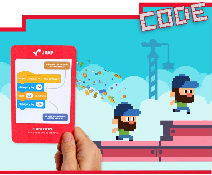 Follow a code card to change a game or create your own glitch in GameBender. 

gamebender.com

#kidscancode #coding #codingintuition #makered