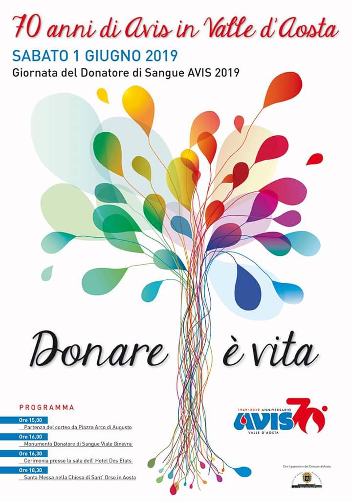 Da 70 anni l' AVIS in Valle d'Aosta per promuovere il dono del sangue