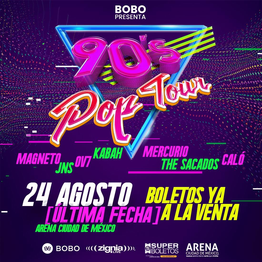 ¡Última oportunidad para acompañarnos en la <a href="/arenacdmexico/">Arena CDMX</a> con los <a href="/90spoptour/">90sPopTour</a>! bit.ly/2KlQTbX