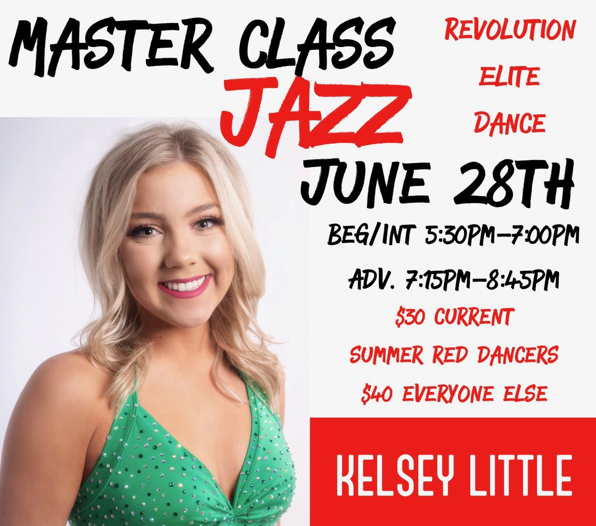 REDanceLBK's tweet photo. June Master Classes at RED! Pre-register during Summer Office Hours M-TH 4:30pm-7:30pm.
•
•
#revolutionelitedance #lubbocktx #redlbk #MasterClasses #dance #ballet #hiphop #contemporary #jazz #lubbockdance #friday #summer https://t.co/aFPgnwMrU2