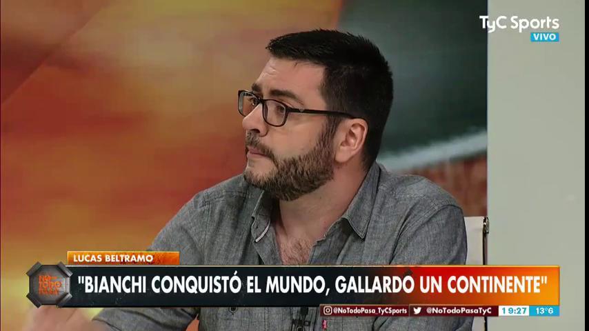 presionalta's tweet photo. .@LucasBeltramo: "Bianchi conquistó el mundo, Gallardo un continente". https://t.co/d5qrKAyL1F