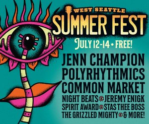 WSJA's tweet photo. This just announced - the West Seattle party of the year is happening in the Junction July 12 - 14. The lineup is going to rock your socks off for FREE!  #wssummerfest #seattlemusic #seattleevents #westseattle  https://t.co/qY8Pu8X4do https://t.co/5G2mLwBzKX
