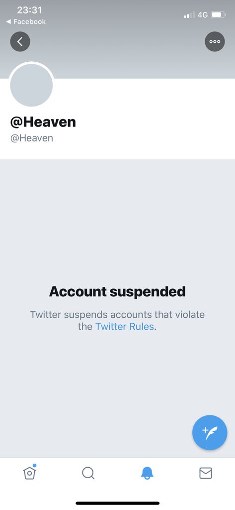 gem_coles's tweet photo. @ThatBloke_Jesus what did heaven do for twitter to suspend it? https://t.co/EInd8hguAS