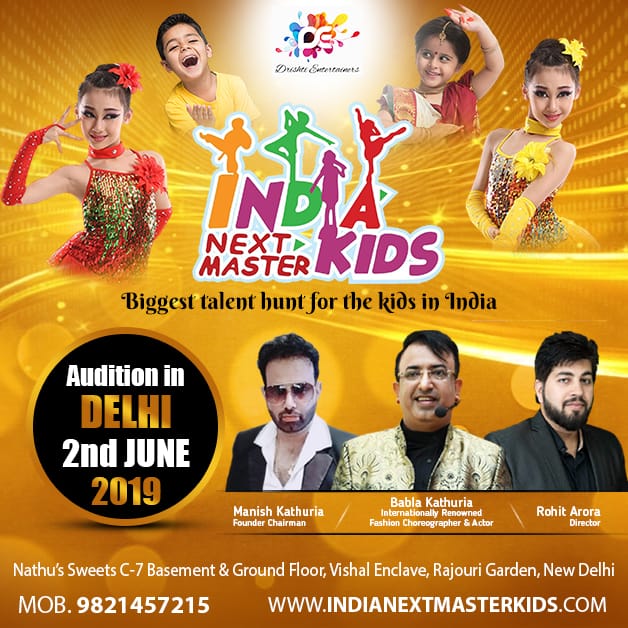 kathuriababla's tweet photo. @kathuriababla AUDITION india next master kids 2019 anyone interested so come and show ur talent kids 2 june rajouri garden nathu sweet #AskStar #Aishwary #modeling #acting #DancingQueen #singging #photogenic India biggest talent hunt for kids https://t.co/Uge5LjyDI0
