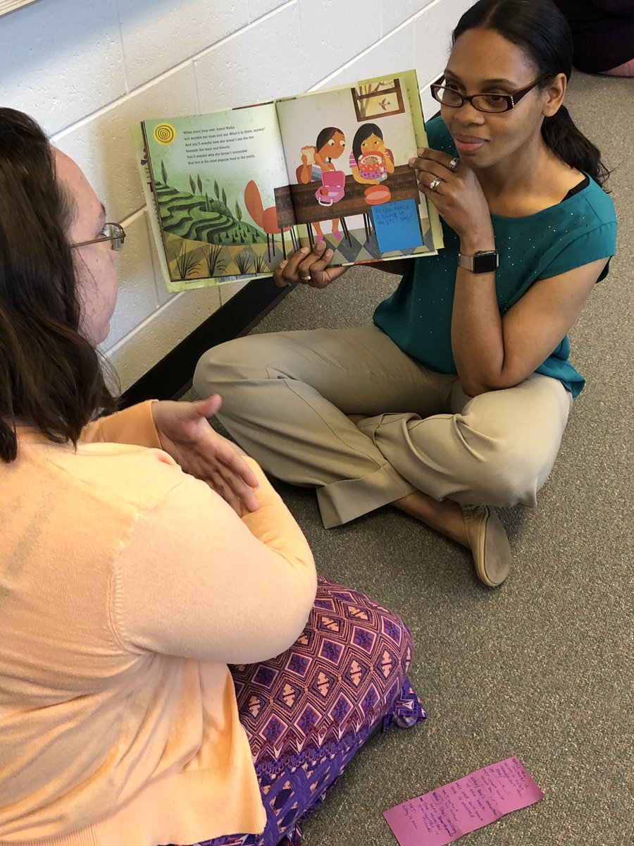 mount_melanie's tweet photo. Practicing  our AKS  Interactive Read Alouds! Reflecting with peers! #GCPSRI2019 https://t.co/k2TSm4kvvl