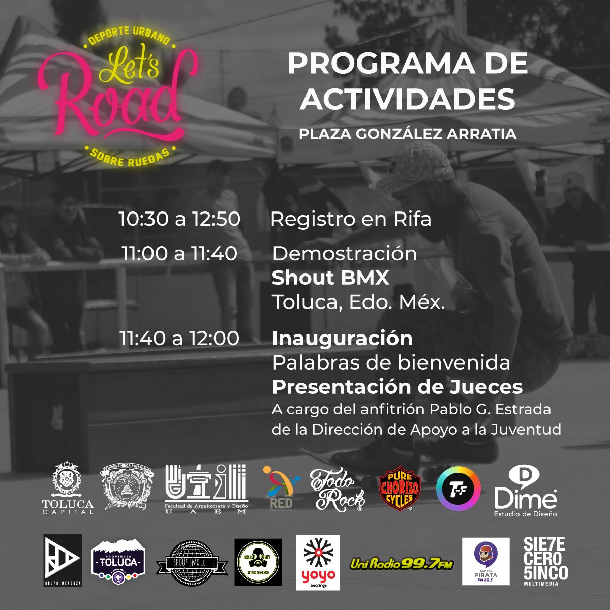 letsroadtol's tweet photo. Les compartimos el programa de mañana, esperamos ver a muchos de ustedes por allá, ¡No falten! 🤘

#LetsRoad #LetsRoadToluca https://t.co/gbkYJdCBQE