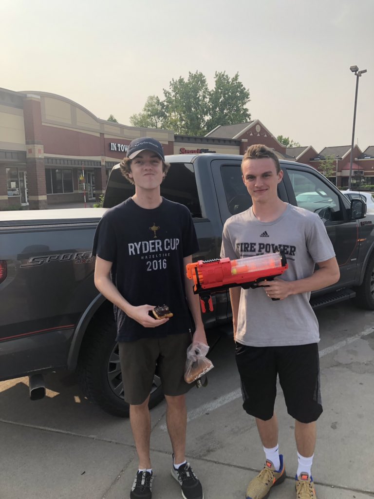 Connor Chalmers (assisted by Jacob Konz) eliminates Nick Reichert of The Baloney Ponys <a href="/victorianerf/">NERF WAR 2019</a> #notkwikenough #seeyanextweek