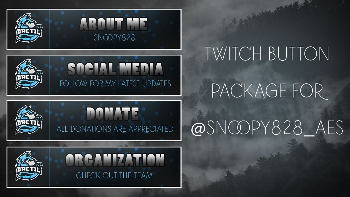 BigFishDZN's tweet photo. We got some new Twitch Buttons for @Snoopy828_ In affiliation with @Arctic_eSports_  #AesBigFish #BigFishDZN https://t.co/9sni0Tk3u6