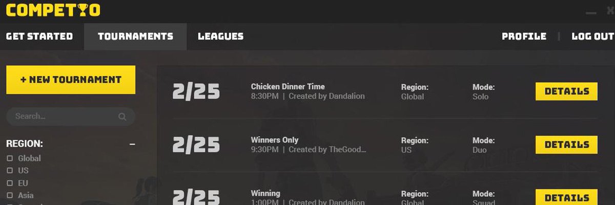 Competitors - We‘ve officially entered early access and are looking for beta testers! If you are interested in playing in some <a href="/PUBG/">PUBG: BATTLEGROUNDS</a> tournaments while seeing live scores on screen while you play, our app is for you. Get it on <a href="/TheOverwolf/">Overwolf</a> overwolf.com/app/Competio-C…