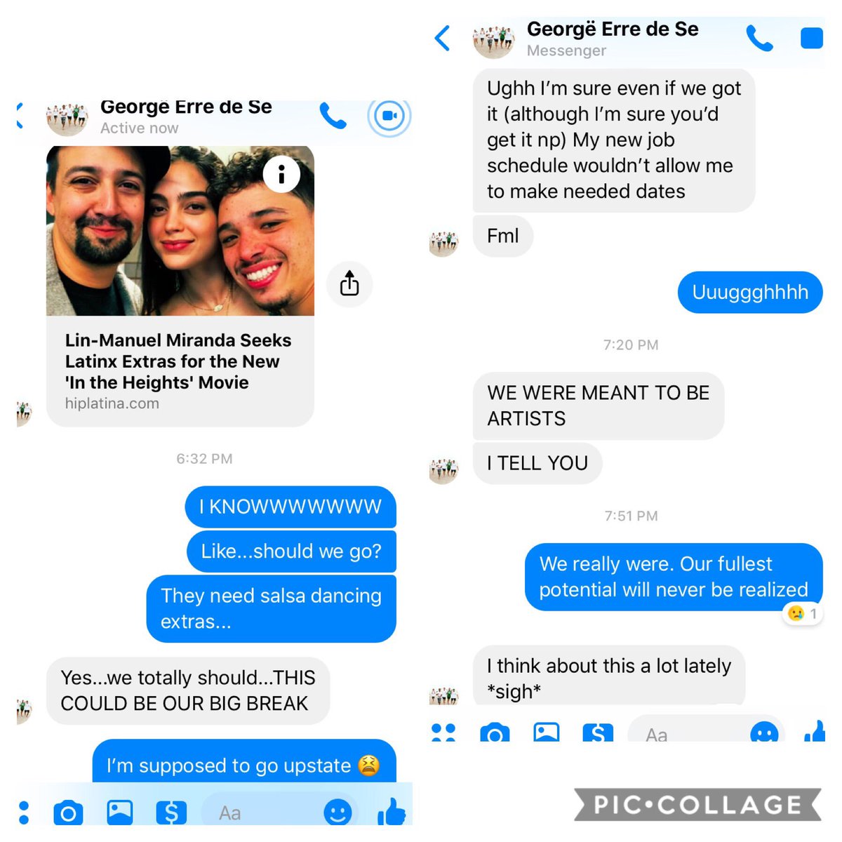 j94ever's tweet image. When @Lin_Manuel dangles a dream right in front of you but you know it would never happen 😭 #WeLoveInTheHeights #WillSalsaOn2ForFood 
@TrendyLlama