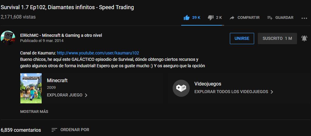 giselleem's tweet photo. @ElRichMC Hey rich mira este vídeo que ni siquiera es el mas visto de tu canal tiene mas likes y comentarios que tu vídeo mas visto, porque no haces mas vídeos de esto? molaría mucho ;)
PD: 100K LIKES OMG https://t.co/P6lwQxMZeW
