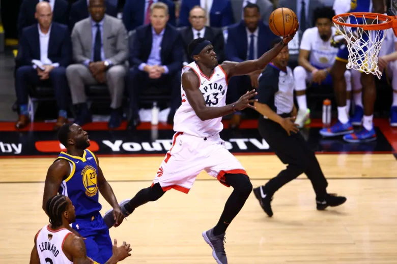 SuperTvSocial's tweet photo. Strong showing from #WeTheNorth in game 1. Especially Spicy P putting up 32. Not only was this the first finals win for a country other than America, but this series features players from 8 different countries. #NBAFinals https://t.co/PLN8ooLUQS