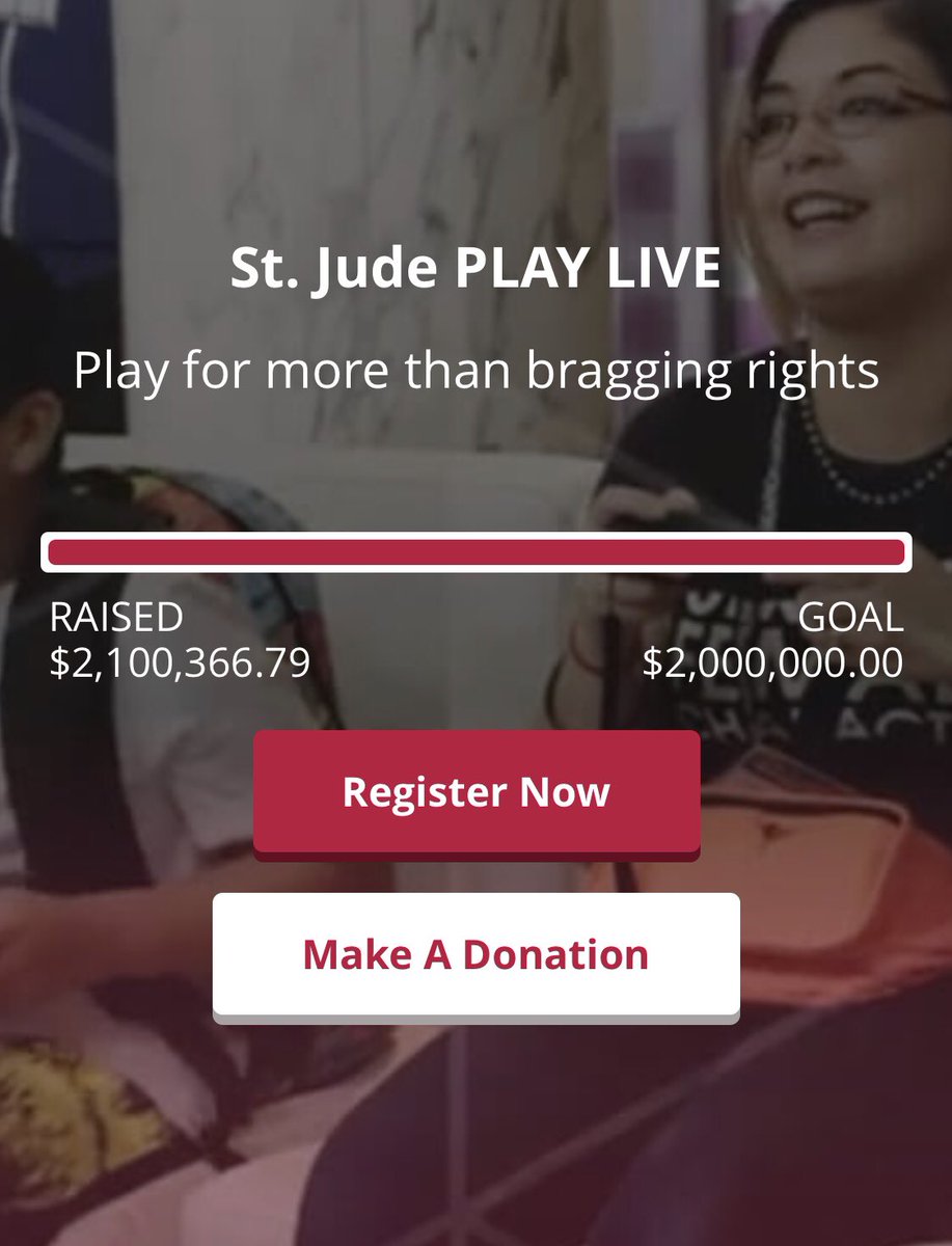 We’ve hit $2.1M for the kids of <a href="/StJude/">St. Jude</a> thanks to all of you! 🎉❤️