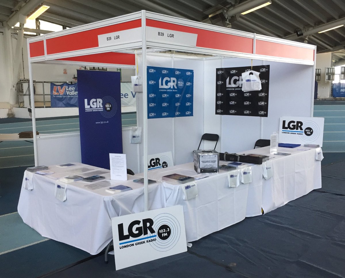 Set up and ready ⁦<a href="/LeeValleyAC/">Lee Valley Athletics</a>⁩ looking forward to meeting you ⁦<a href="/CyWineFest/">Cypriot Wine Festival & Business Expo</a>⁩ so come and say hello! 
#CyWineFest2019 
#Edmonton #Cyprus #Cypriot #wine #festival #London #Greek #Radio