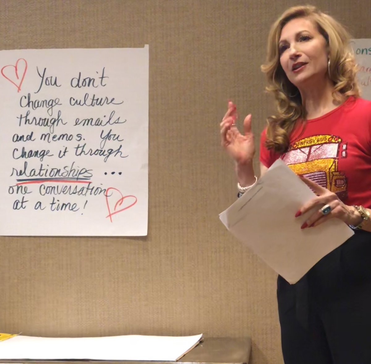 NickHoltvluwer's tweet photo. “You don’t change culture through emails &amp; memos. You change it through relationships...one conversation at a time.” 

Thank You @DonnaLynnBrown4 @EnergyBusSchool https://t.co/KMXYmQiWQp