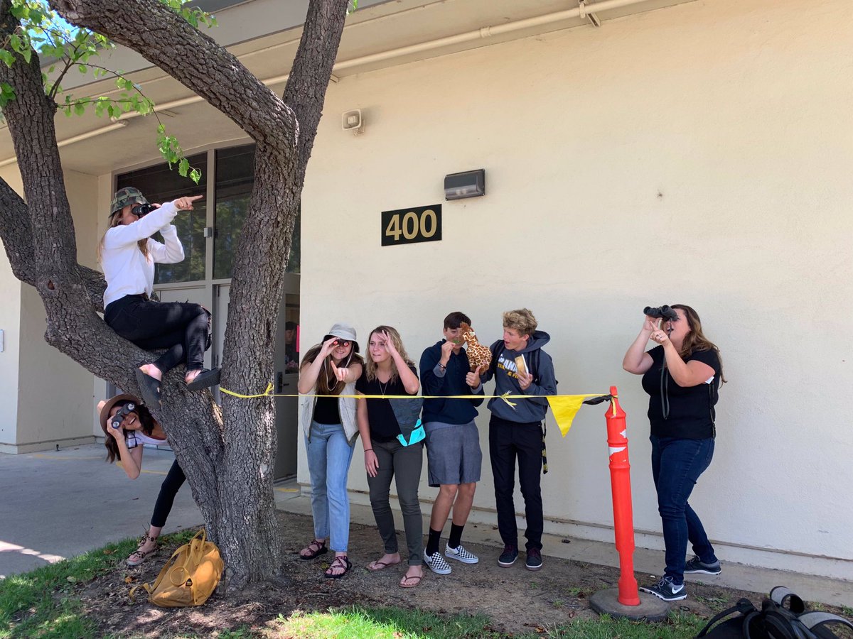dewalt_ladders's tweet photo. you don’t need binoculars to see how spirited we are!🤩⛰🌋💯8/8 absent: kyle, jonny, dylan, eva, avery, lauren, skylar,and keith (Jacob isn’t pictured but was dressed up) #ghsspiritgames https://t.co/nkFckiyTyc
