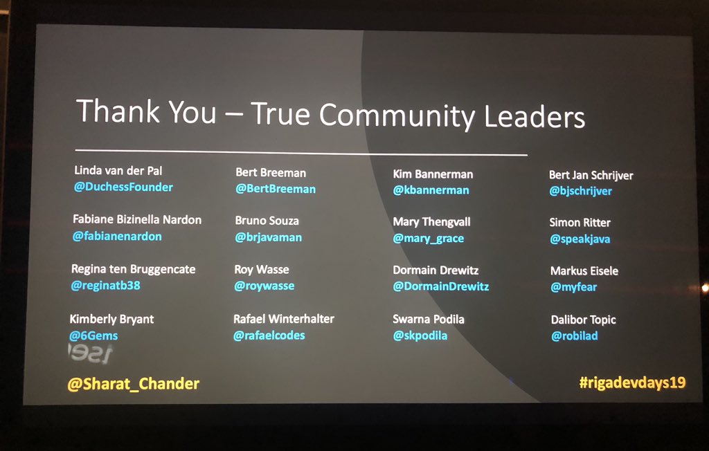 Sharat_Chander's tweet photo. Goodbye, @RigaDevDays. Thank you again for giving me the opportunity to represent:
โ
#DevRel
โ
@Java
โ
@Oracle
Looking forward to further connecting, communicating, collaborating, and cooperating next year.
#RigaDevDays19 #Java #OpenJDK #JDK https://t.co/Aec5odQao5