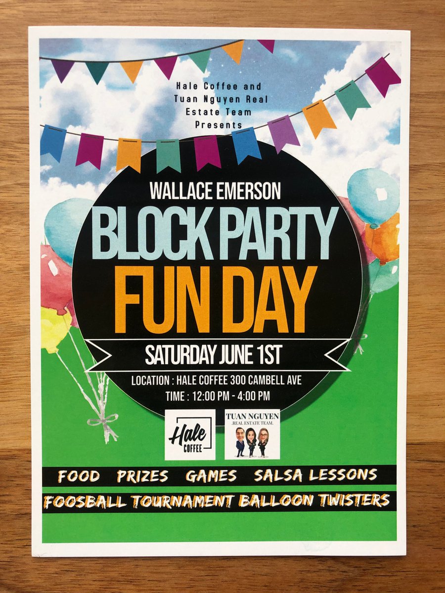 Find us tomorrow at Wallace Emerson Block Party with <a href="/halecoffeeTO/">Hale Coffee Company</a>