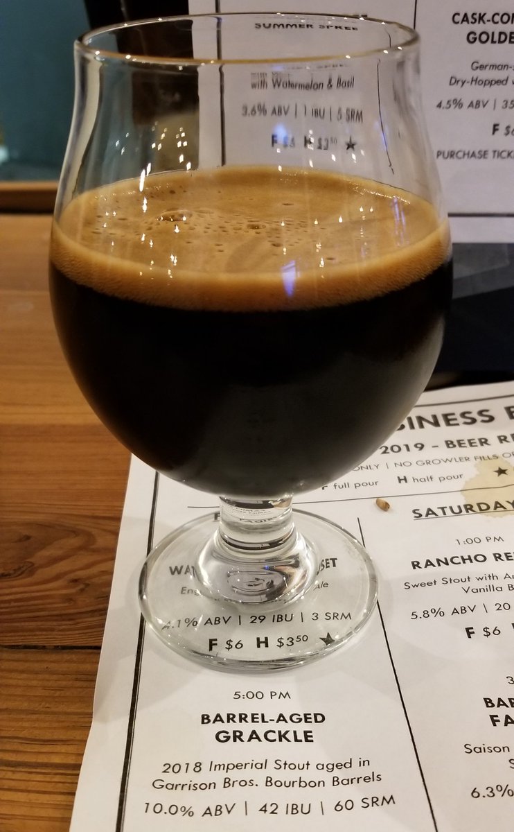 redbanshee's tweet photo. HELL YES they still had the Barrel Aged Grackle! #HelloAustin #FamilyReunion #BeerMe @TheFamilyBeer https://t.co/FKJqvEcvEk