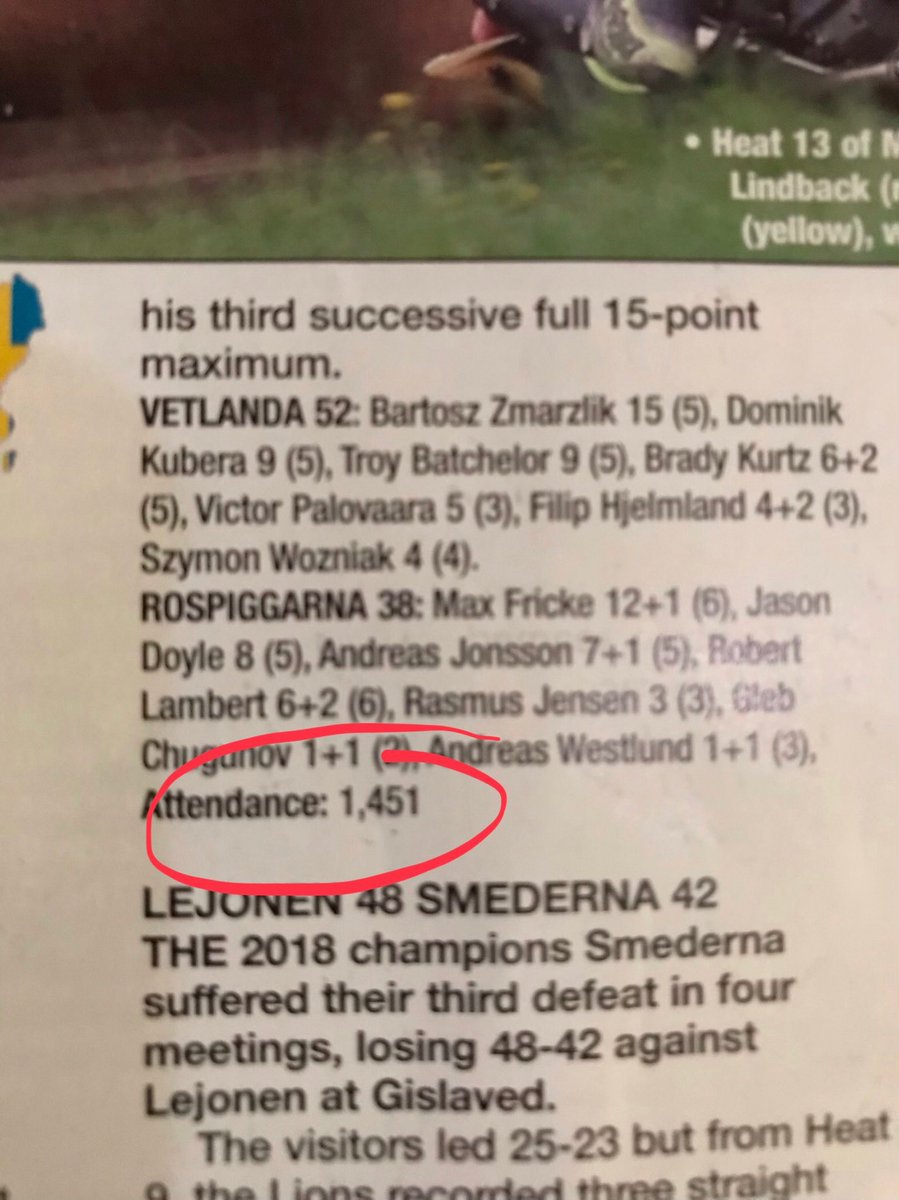 GaryHavelock's tweet photo. I see the crowds in Sweden are massively down on 10-15 years ago. Most clubs were getting 3-5k. At Masarna we got 5k most weeks and 12.5k for our
leg 🦵🏽 of final. #SM2000 https://t.co/gHJPdJ8LQK