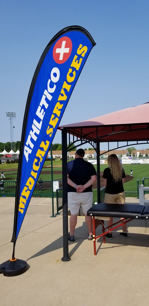 CRajkov's tweet photo. Our Athletico ATs, Alex and Veronica watching, waiting to help, and hoping for no injuries at @MHSHSAA Class 5 Baseball semi-finals
@Athletico #MoATA #CarshieldField https://t.co/n3AYqDXX5N