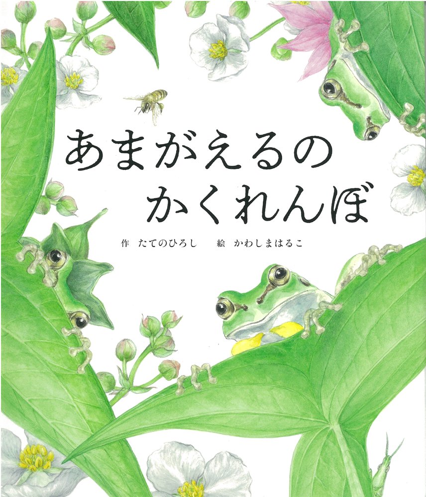 絵本美術館 コテージ 森のおうち 昨年の春の企画展で原画を展示した絵本作家 舘野鴻さんと お弟子さんのかわしまはるこさんの合作 あまがえるの かくれんぼ 世界文化社 がハードカバーになって帰ってきました 企画展中 ソフトカバーが当館ショップ