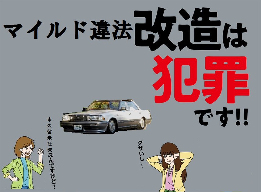 侠花ちゃま マイルド改造車 Twitterren 好みが分かれたふたり 不正改造車を排除する運動