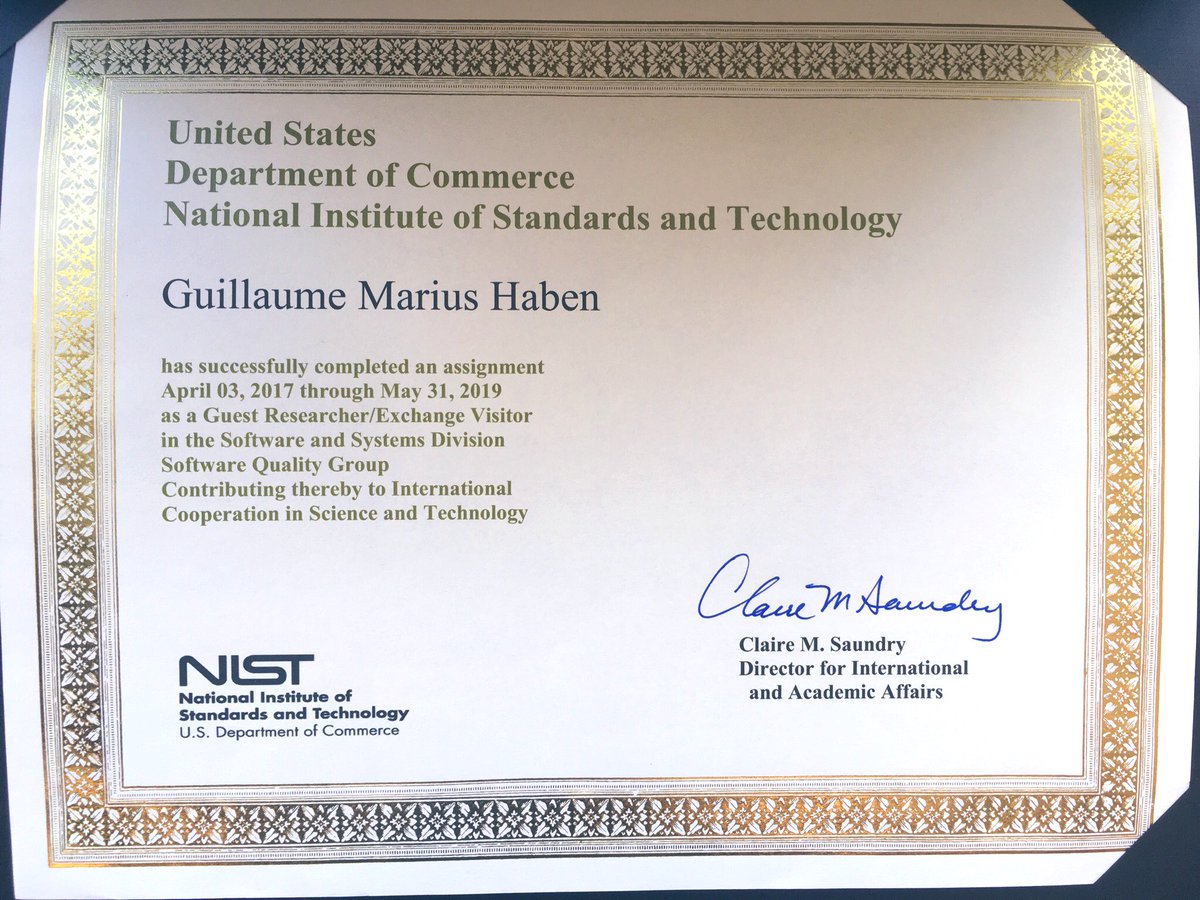 GuillaumeHaben's tweet photo. Today was my last day at @usnistgov. I couldn’t dream of a better 1st work experience! I leave wonderful people that I’ll miss a lot... 🇺🇸 #NIST #SAMATE #SATE https://t.co/q0Tl429oi7