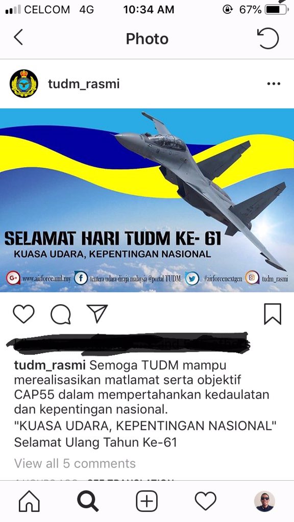 AzmilSazali's tweet photo. Sentiasa Di Angkasa Raya https://t.co/Kk9DUBuyFY